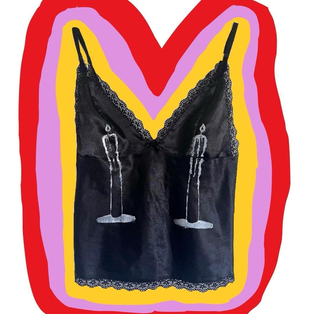 ✨Handprinted lingerie top ✨